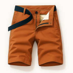men's fashion : Aaron | Casual shorts met riem in Oranje van Pantinoshop
