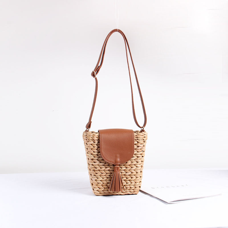 Veala | Handgeweven tassen - Khaki - Beach bag - Pantino