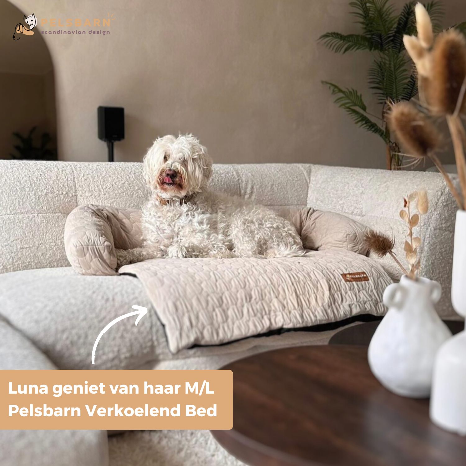 Verkoelend honden bed - M L Beige Bruin - - Pantino