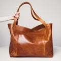 Skuldertaske Brun - Vintage Overdimensioneret