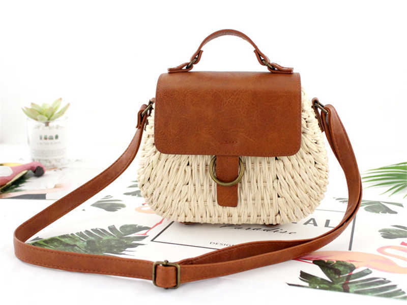 Veala | Antieke geweven tas van stro - Beige - Beach bag - Pantino