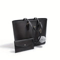 Bolso de Hombro Elegante con Gran Capacidad - Negro