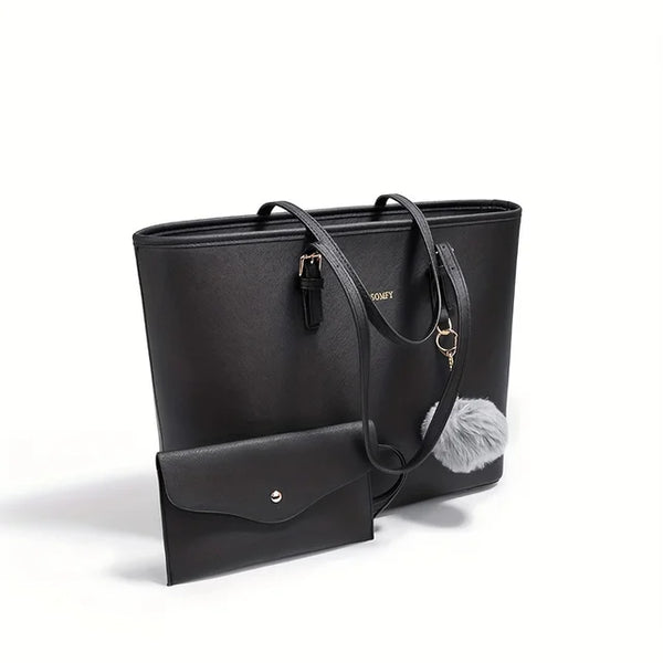 Jovie - Elegante Schoudertas met Grote Capaciteit Evergreen Shoulder Bag Pantino Zwart  