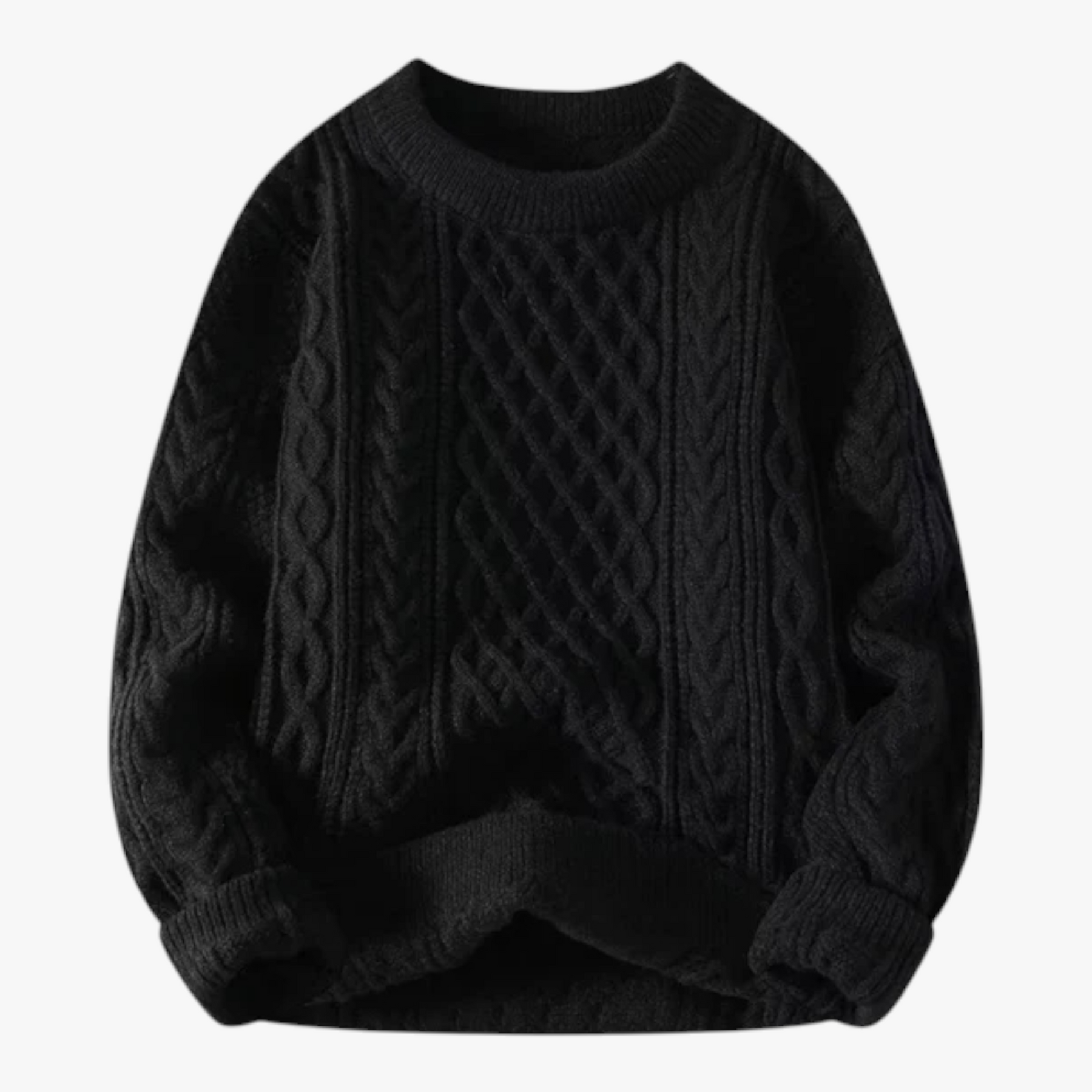 Herentruien : Victor | Heren Casual Gebreide Trui voor de Herfst in Zwart van Pantino