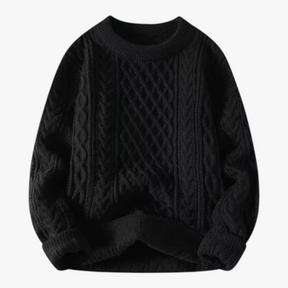 Herentruien : Victor | Heren Casual Gebreide Trui voor de Herfst in Zwart van Pantino