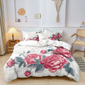 Luxe Layers - Juego de ropa de cama con funda nórdica suave de flores y pájaros