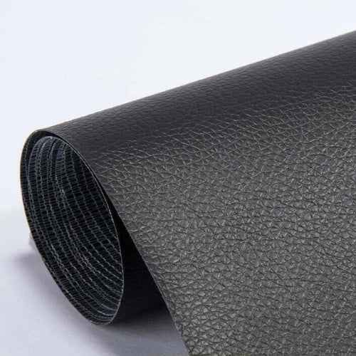 Zwarte zelfklevende leerlappen voor reparatie van bank, autostoelen, kleding - Set van 10x20cm