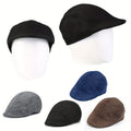 Baret Sort - Polyester 1 stk Moderigtig tynd baret i bomuld og hør til midaldrende og ældre Elegant