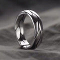 Elegancia impactante - Anillos para hombre - Cráter plateado