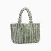 Shoulder Bag : Luxe Pluche Schoudertas in Groen van Pantinoshop