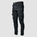 Wygodne jeansy męskie z ultra-stretch - czarne