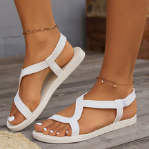 Sarah - Luxe Fluwelen Sandalen Dames - Wit - Sandalen - Pantino