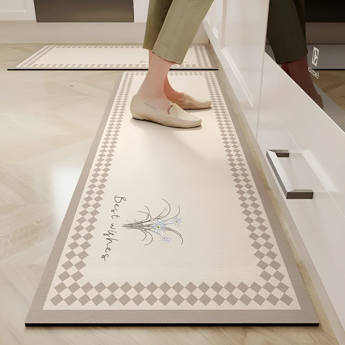 home & garden : Splash Guard Mat - Sneldrogende Superabsorberende en Antislip Keukenredder in Bloem van Pantino