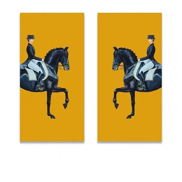 Cavallo | Luxury Canvas Home Décor Pantino Geel (Links+Rechts) 50x100 