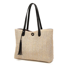 Veala | Modieuze strandtas - Zwart - Beach bag - Pantino