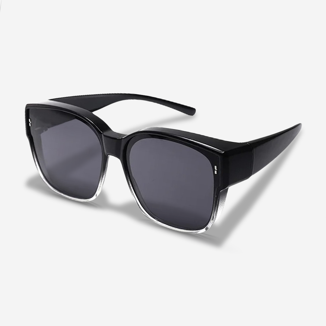 ClipShades | Stijlvolle Overzetzonnebrillen voor Brildragers - Sleek Half-zwart - ClipShades | Stijlvolle Overzetzonnebrillen voor Brildragers - €22 - Pantino