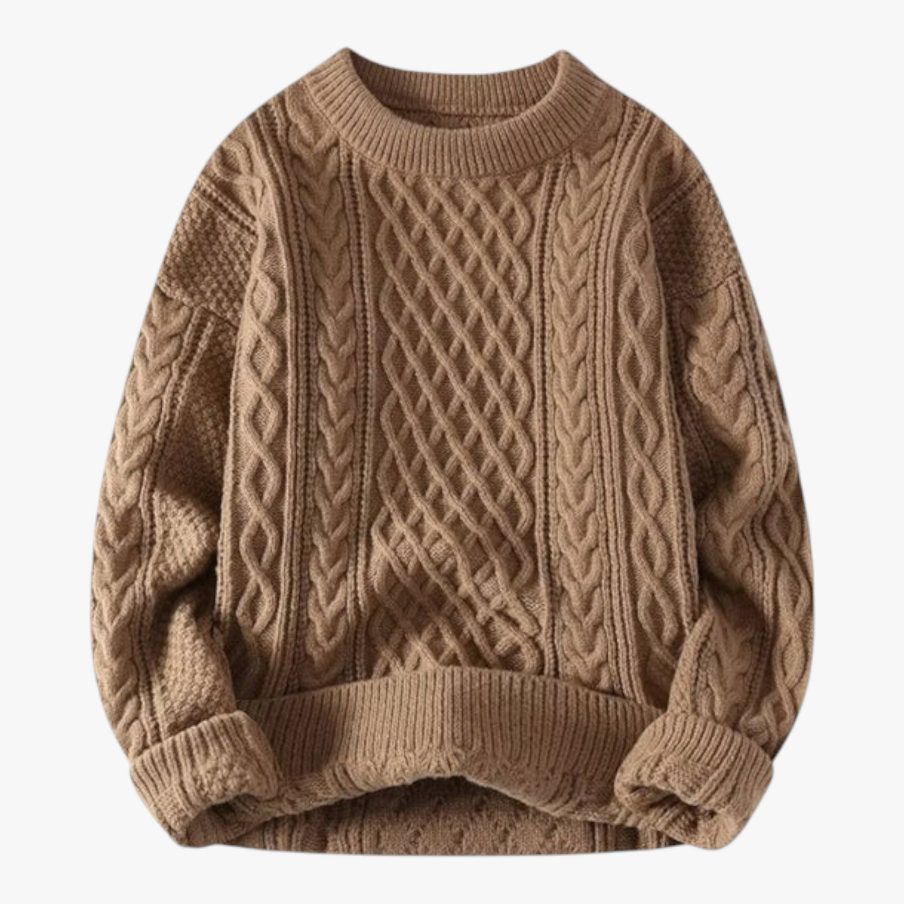 Herentruien : Victor | Heren Casual Gebreide Trui voor de Herfst in Khaki van Pantino