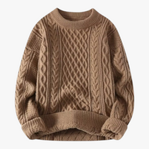 Herentruien : Victor | Heren Casual Gebreide Trui voor de Herfst in Khaki van Pantino