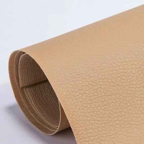 Zwarte zelfklevende leerlappen voor reparatie van bank, autostoelen, kleding - Set van 10x20cm