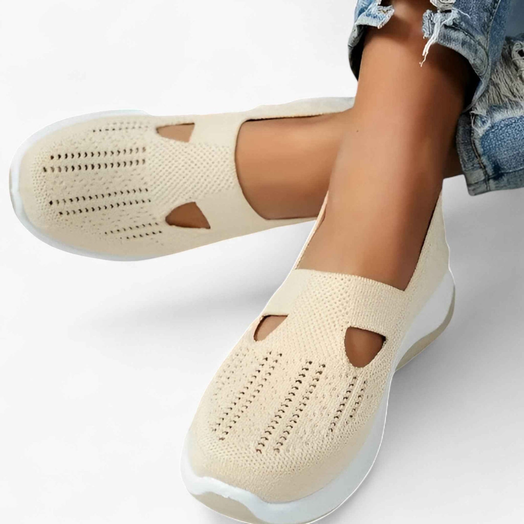 Damskie buty z lekkiego i wygodnego denimu z efektywną amortyzacją