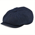 Berretto nero - Cappello leggero unisex da pittore, stile vintage britannico