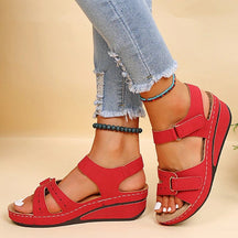 Emma - Comfortabele Dames Sandalen - Rood - Sandalen - Pantino