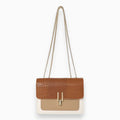 Borsa a Mano Elegante Quadrata con Patta Donna - Raffinata e Senza Tempo - Ecopelle