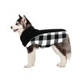 Chaqueta de invierno reversible con patrón escocés para perros - Negro