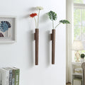 Hangende Wandvaas Zwart - Planten Display Wanddecoratie - Hout
