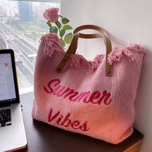 Veala | Fashion strandtas reistas - Roze - Beach bag - Pantino