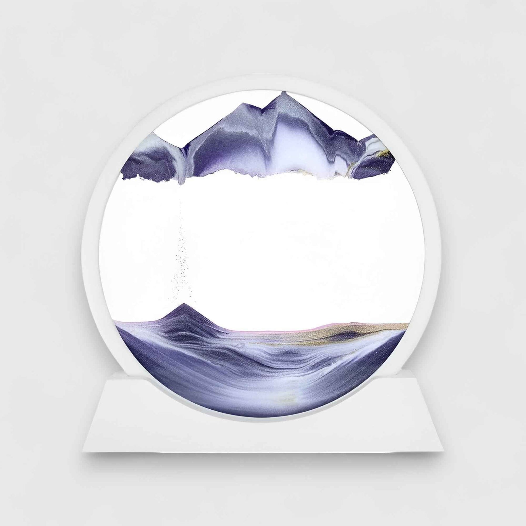 Decoratief 3D Bewegend Zand Schilderij van Glas – Ontspannend Landschap voor Kantoor/Thuis