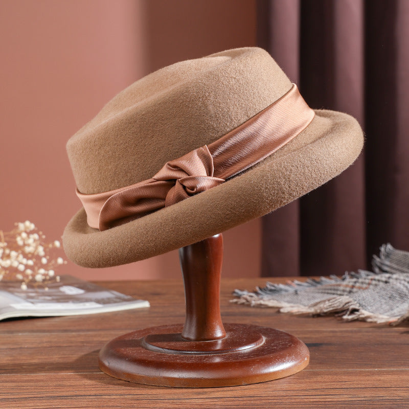 Veala | Franse stijl Retro Emmer Hoed - Camel - hats - Pantino