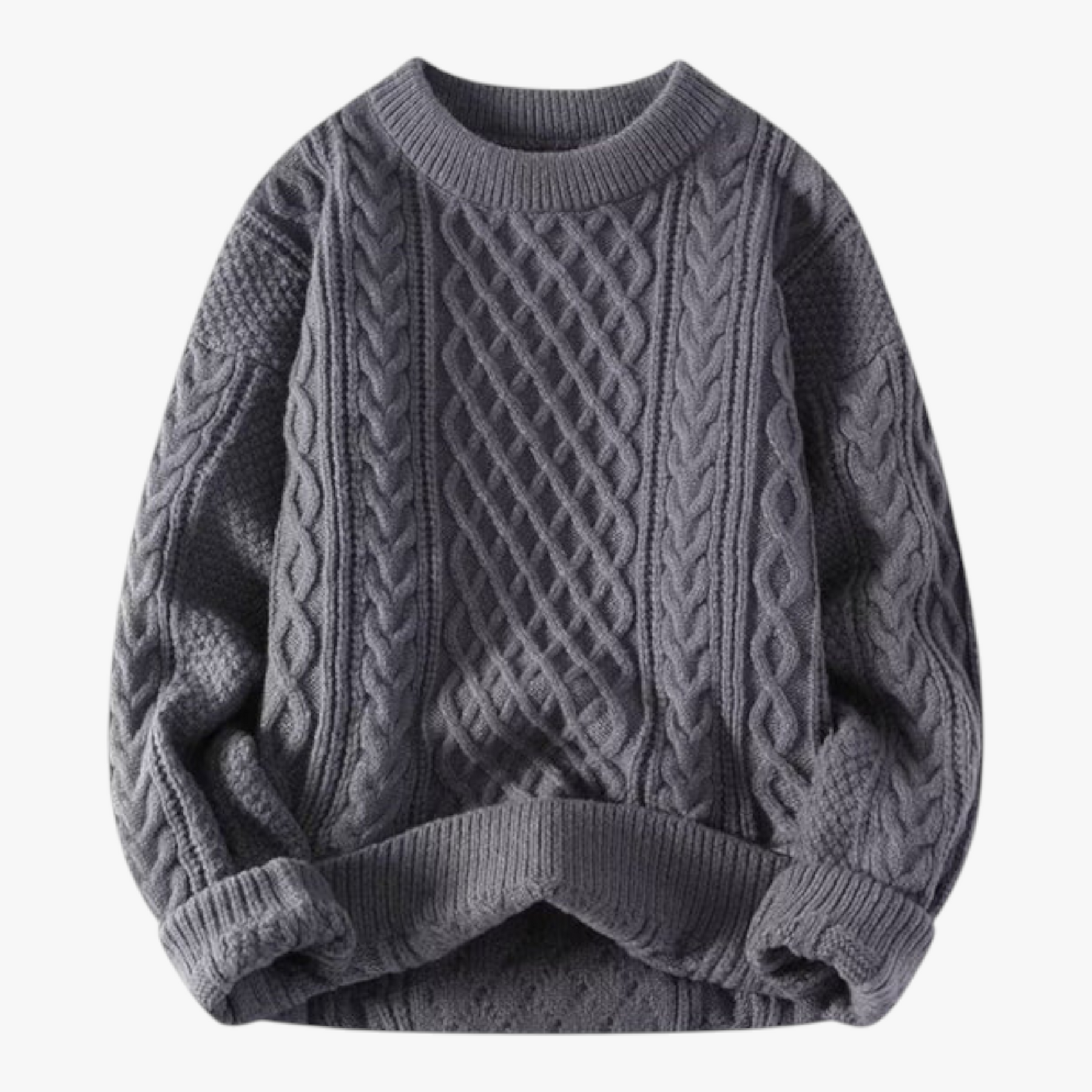 Herentruien : Victor | Heren Casual Gebreide Trui voor de Herfst in Grijs van Pantino