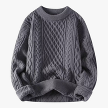 Herentruien : Victor | Heren Casual Gebreide Trui voor de Herfst in Grijs van Pantino