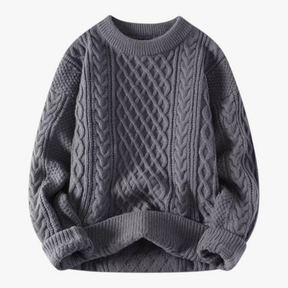 Herentruien : Victor | Heren Casual Gebreide Trui voor de Herfst in Grijs van Pantino