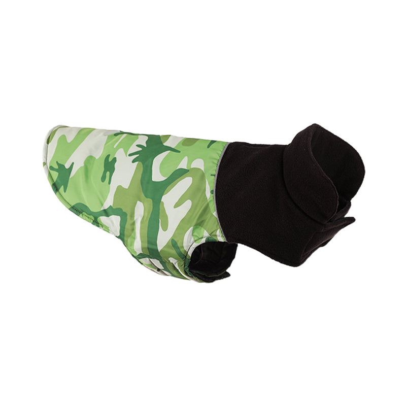 Stijlvol omkeerbaar hondenjack met camouflagestikselpatroon Hondenjas Pantino   