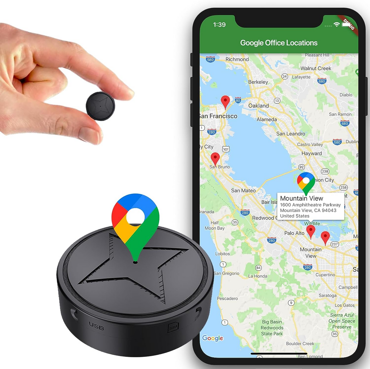 EasyTrack - Kleine draadloze GPS-tracker met magnetische bevestiging - - EasyTrack - Petit tracker GPS sans fil à montage magnétique - € - Pantino