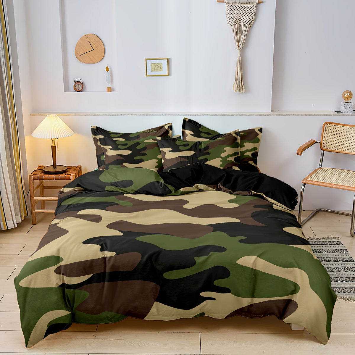 Luxe Layers - Camouflage Print Dekbedovertrek Beddengoed Set - - Home & Garden - Pantino