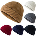 Hat Herre Sort - Trawler Hue Strikket Fisker Retro Vintage Stil Ski Skull Cap