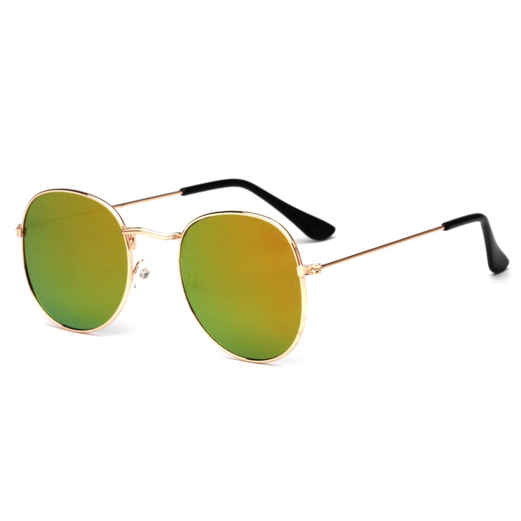 Veala | Modieuze metalen zonnebril - Goud-rood kwik - Sunglasses - Pantino