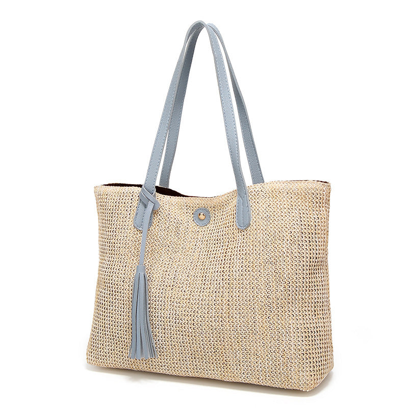 Veala | Modieuze strandtas - Blauw - Beach bag - Pantino