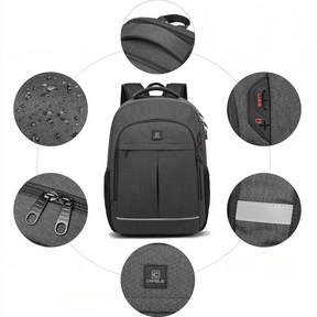bags : Laptop Rugzak, School Rugzak, Grote Tsa 17.3 Inch Reizen Carry op Rugzak - Grijs in van Pantino