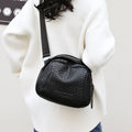 Bolso hecho a mano y tejido a mano con gran capacidad - Negro