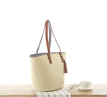 Beach bag : Veala | Geweven casual handtas in van Pantino