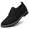 Zapatos para hombre negro - Zapatos casuales de cuero gamuzado marrón oscuro con cordones