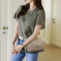 Borsa a Tracolla Beige - Casual con Grande Capacità