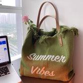 Veala | Fashion strandtas reistas - Groen - Beach bag - Pantino