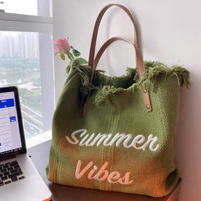 Veala | Fashion strandtas reistas - Groen - Beach bag - Pantino