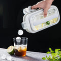 Molde para cubitos de hielo botella 2 en 1: gran molde reutilizable de silicona para agua y bebidas