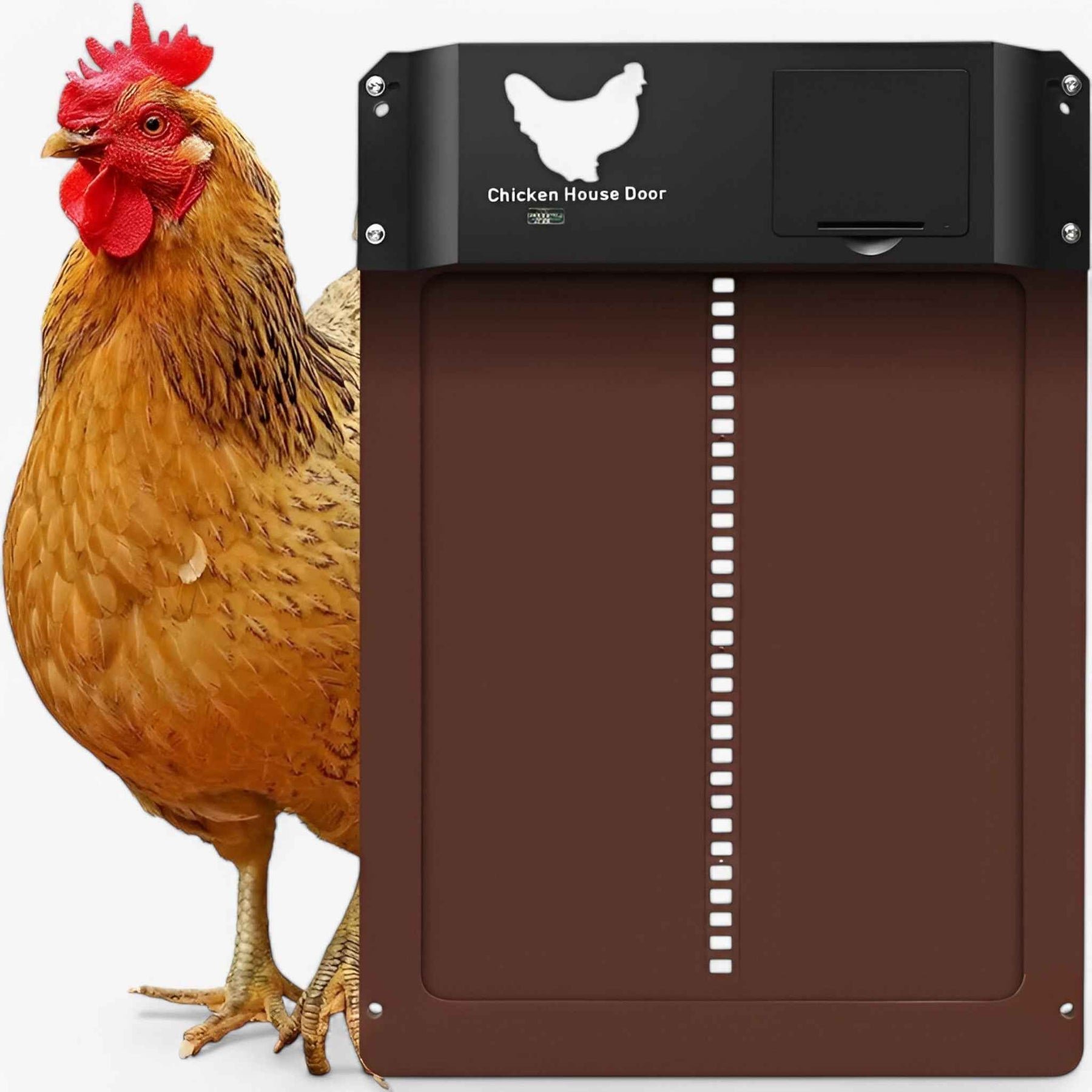 Automatyczne drzwi solarne PRO+ do kurnika - czujniki światła i inteligentny timer